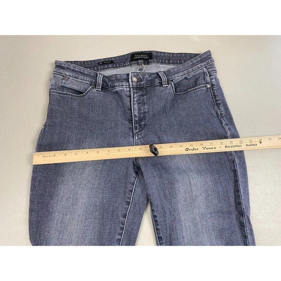 Talbots Size 10 Flawless Five Pocket Jeans Slim Ankle Raw Hem Gray Curvy 34x30 - Picture 10 of 16